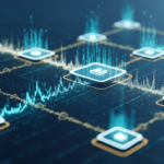 Enterprise AI network visualization showing interconnected AI agents and data flows - AI predictions 2026