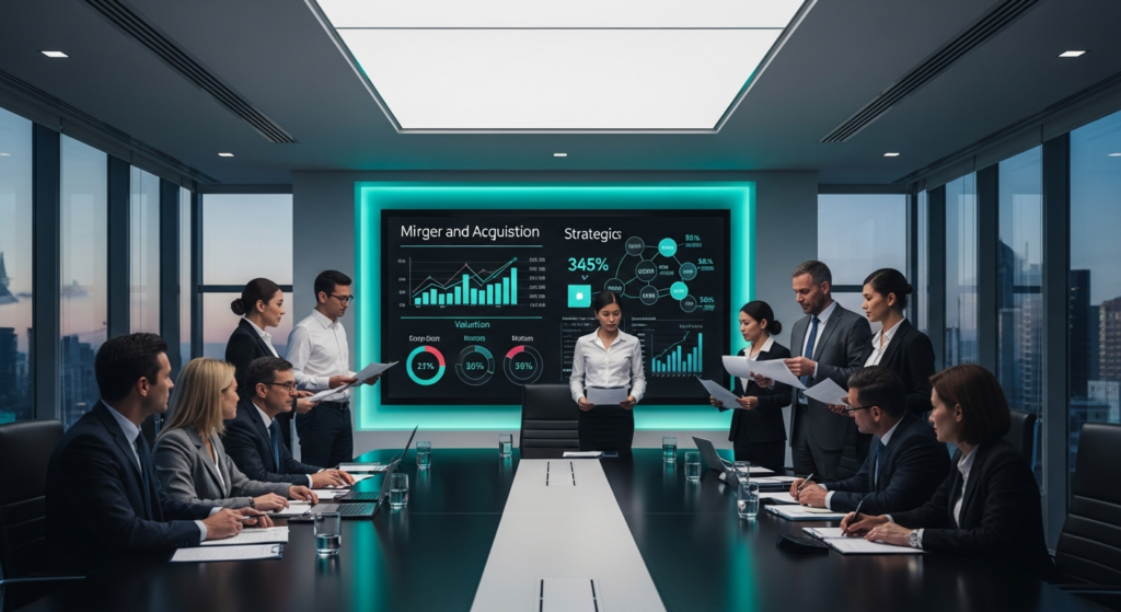 Executive boardroom discussing AI governance strategy