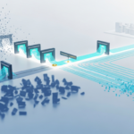 AI pilot to production pipeline — measurement checkpoints separating failed experiments from successful scaling