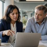 Engineering and finance leaders reviewing AI coding tool cost per developer on a laptop