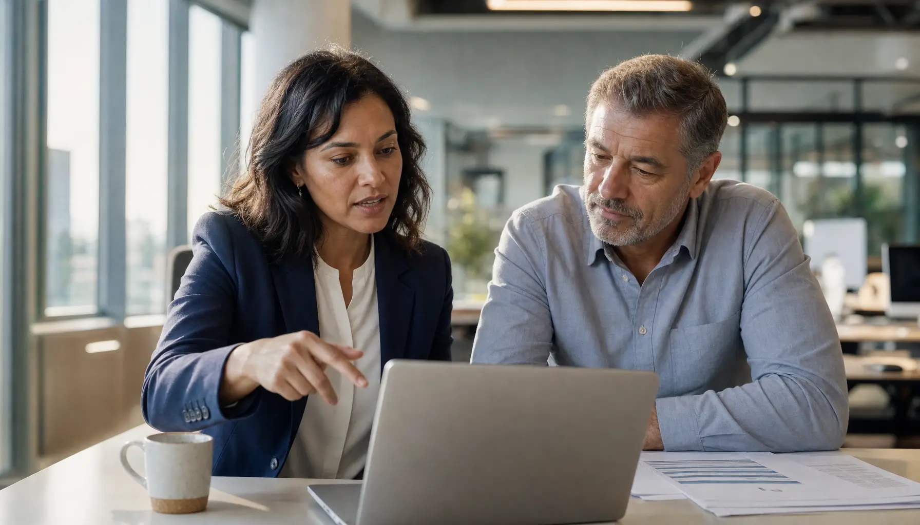 Engineering and finance leaders reviewing AI coding tool cost per developer on a laptop